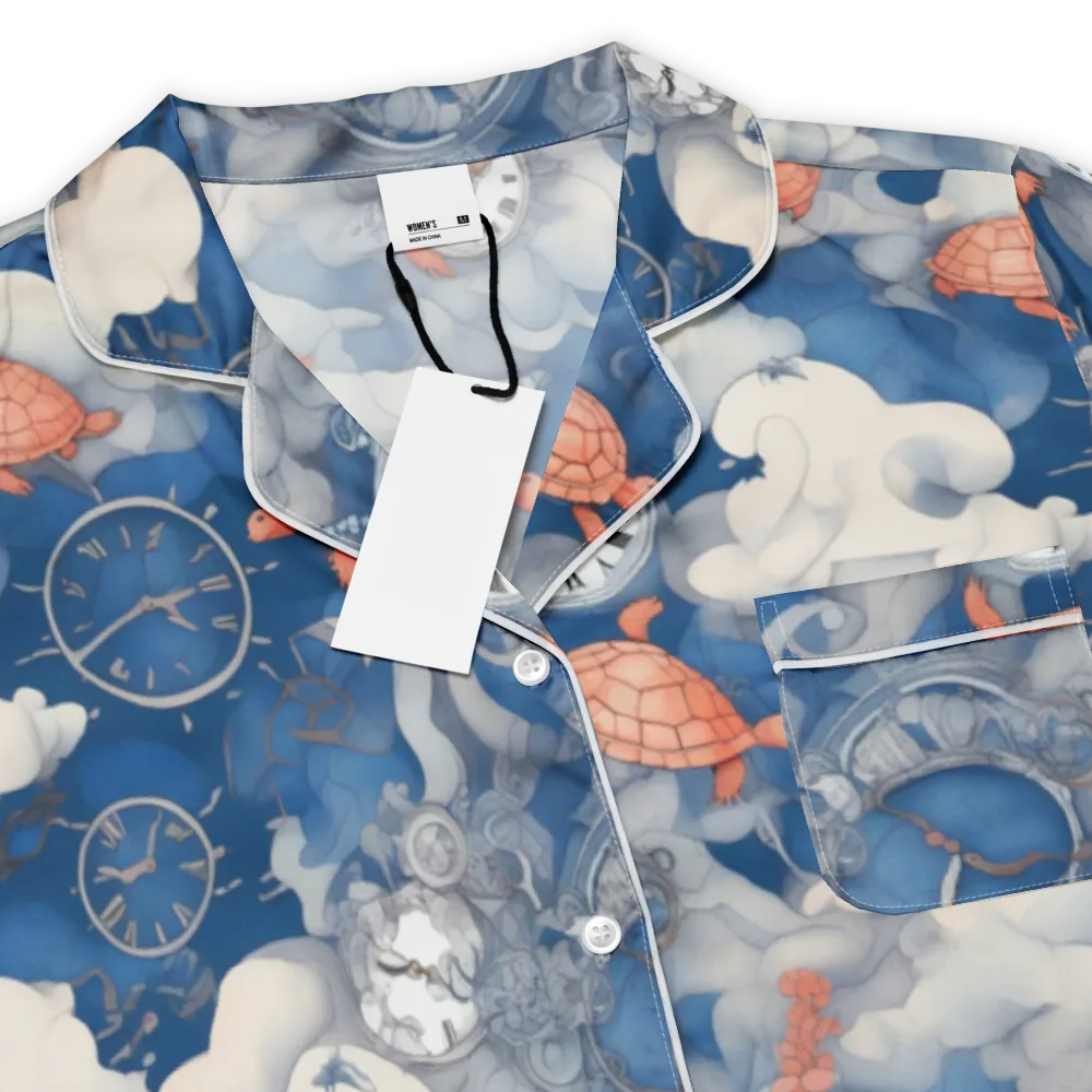 Chronicle of Turtles on Women's Short Sleeve Pajama Top — Product details