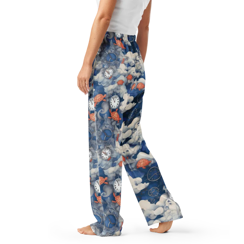 Chronicle of Turtles on Women's Pajama Pants — Left