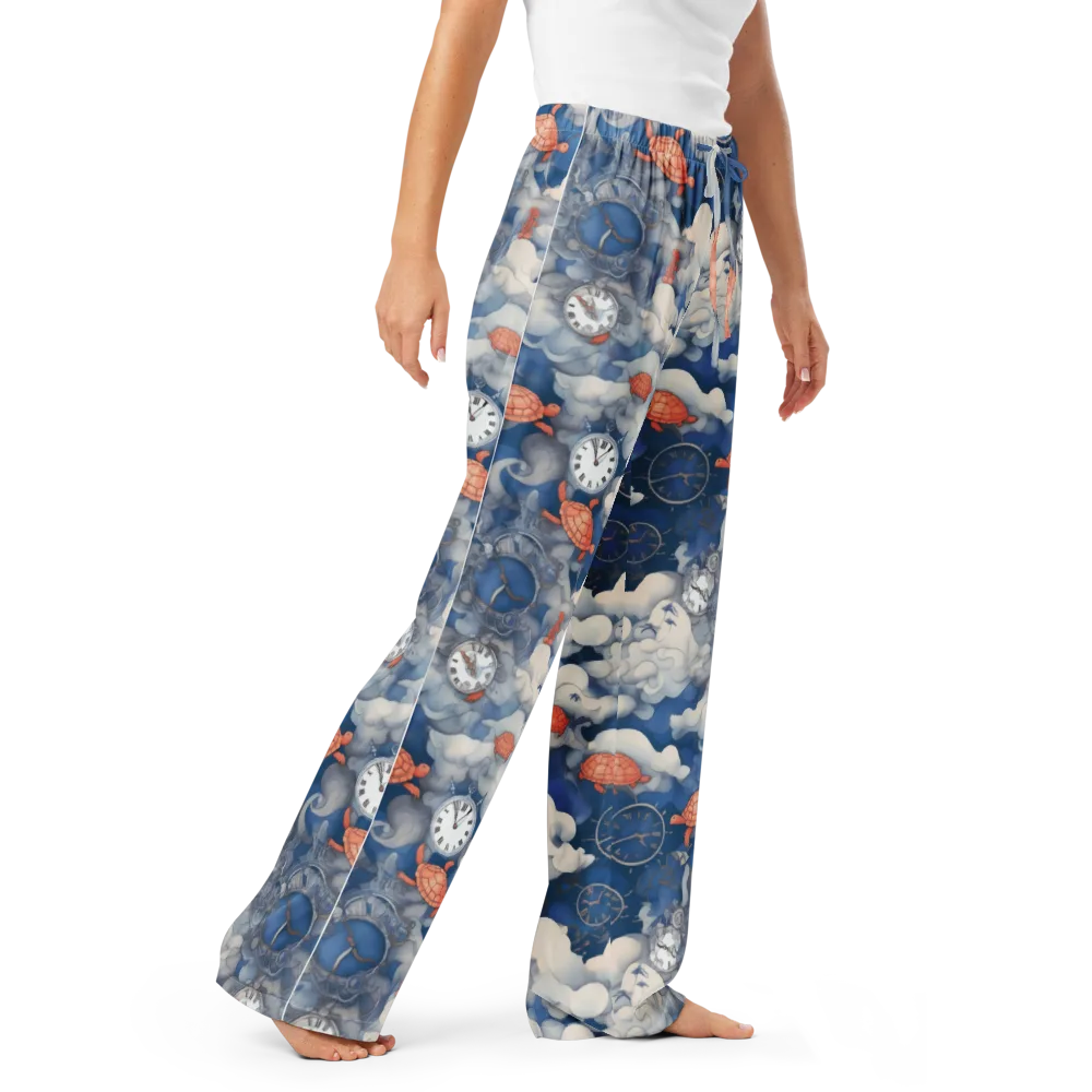 Chronicle of Turtles on Women's Pajama Pants — Right Front