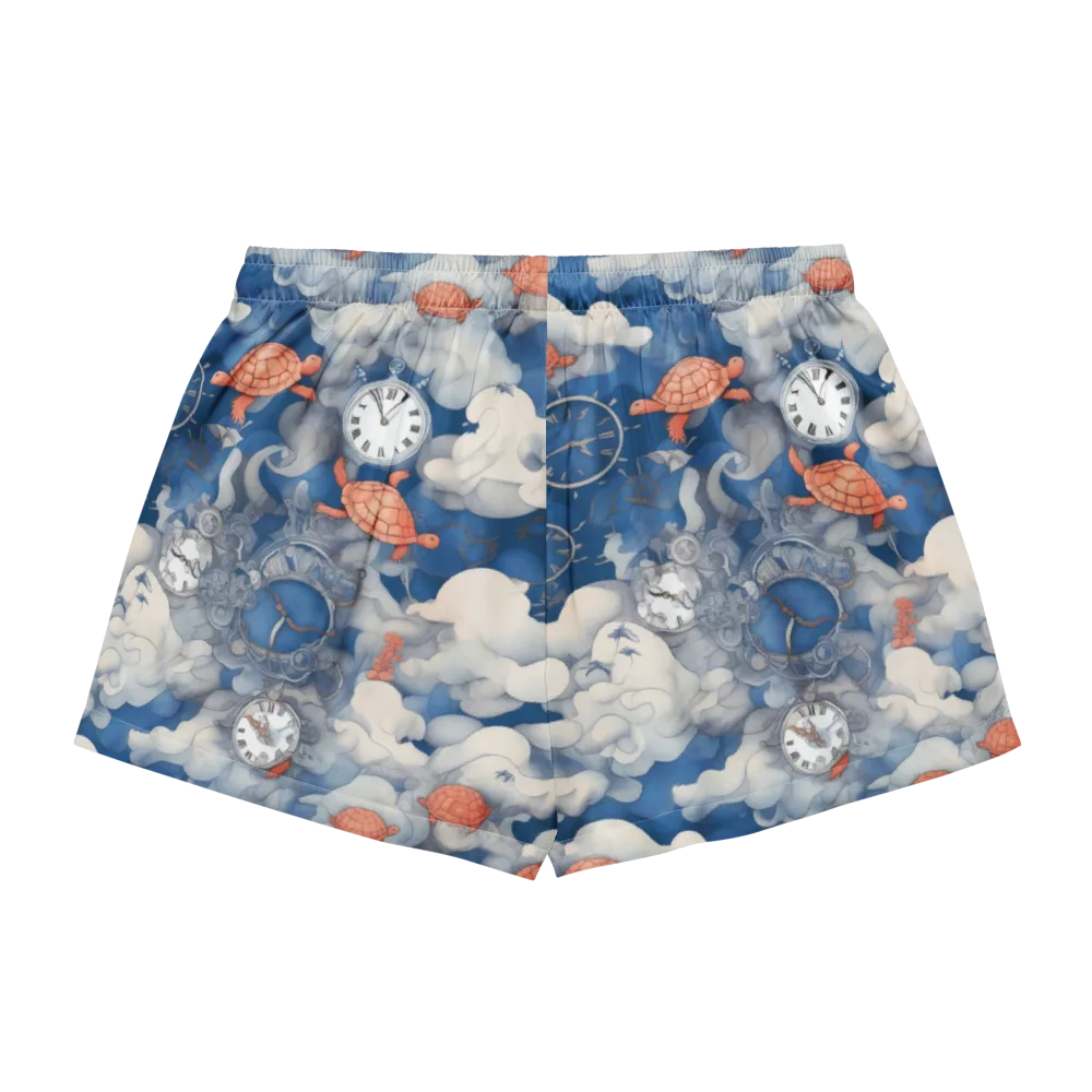 Chronicle of Turtles on Women's Pajama Shorts — Back