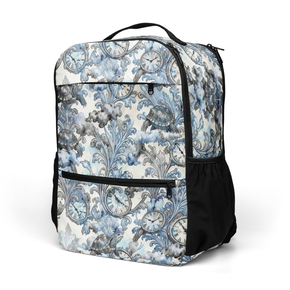 Tortoise Timepiece on Utility Backpack — Left Front