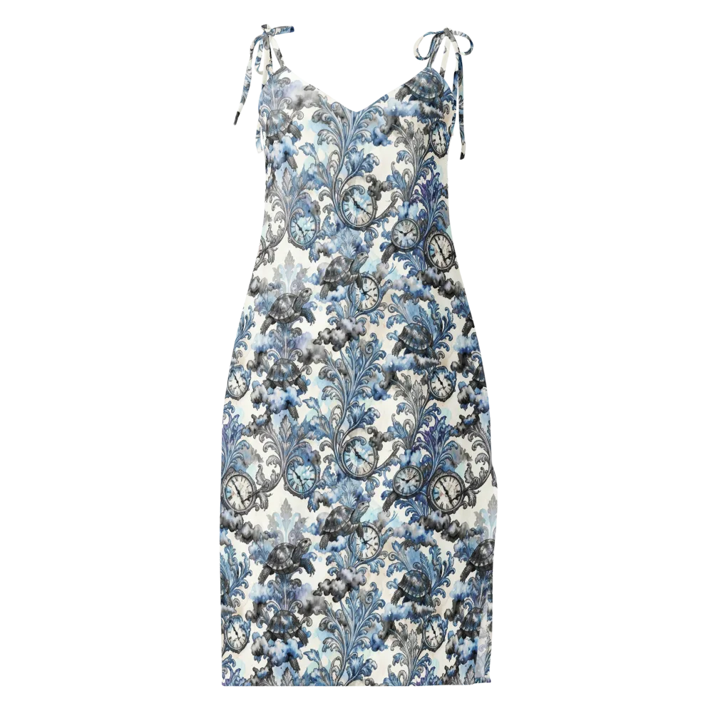 Tortoise Timepiece on Slip Dress — Front