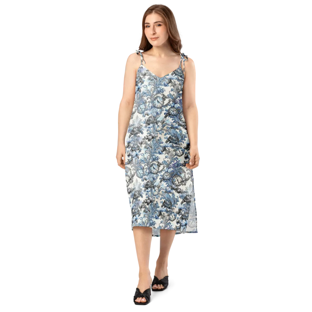 Tortoise Timepiece on Slip Dress — Front
