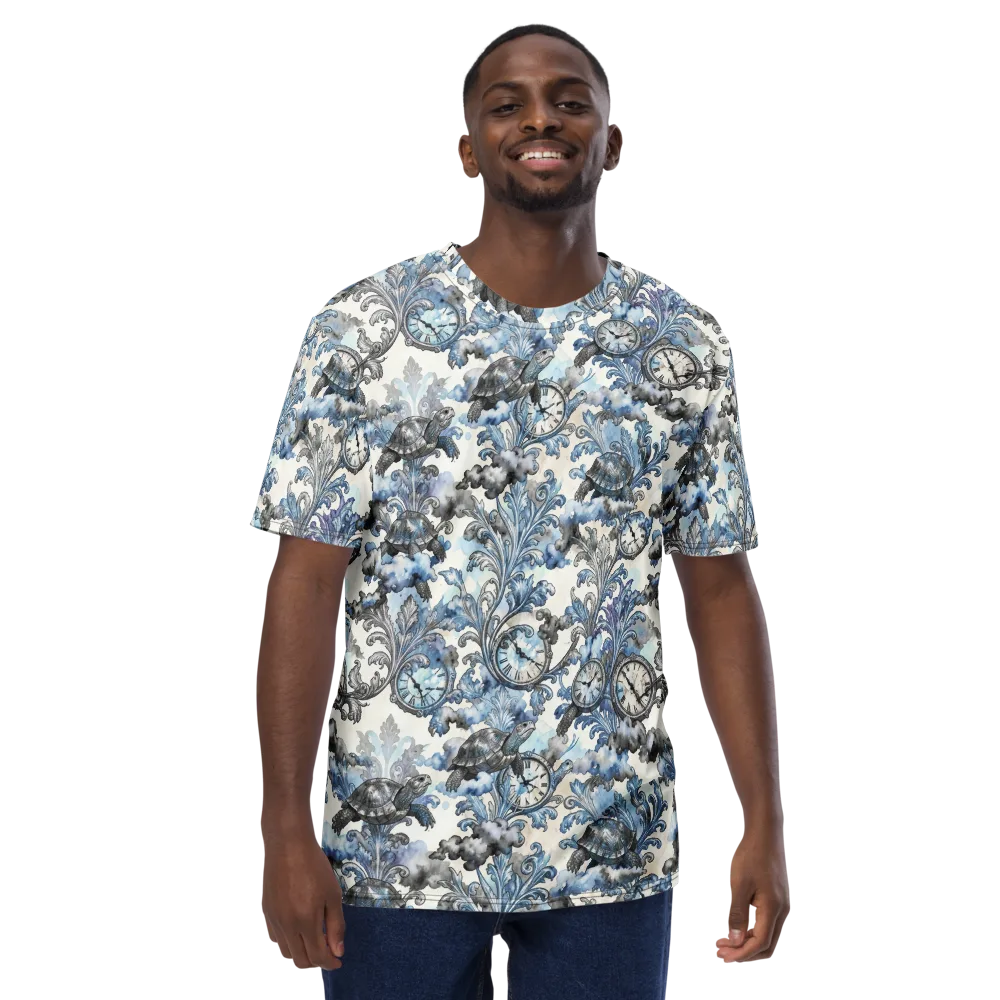 Tortoise Timepiece on Men's Crew Neck T-Shirt — Front