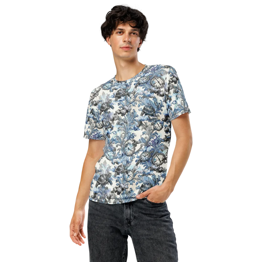Tortoise Timepiece on Men's Crew Neck T-Shirt — Front