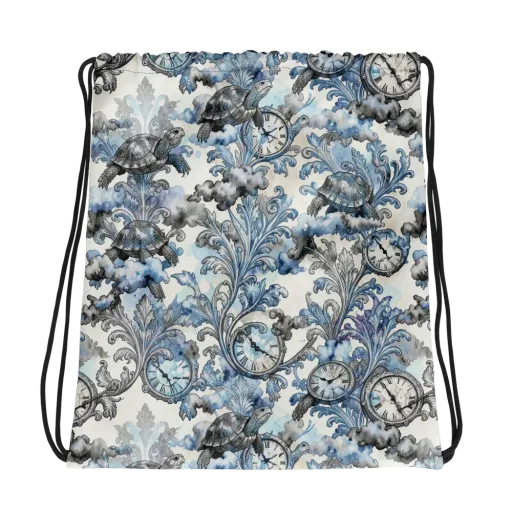 Tortoise Timepiece on a Drawstring Bag