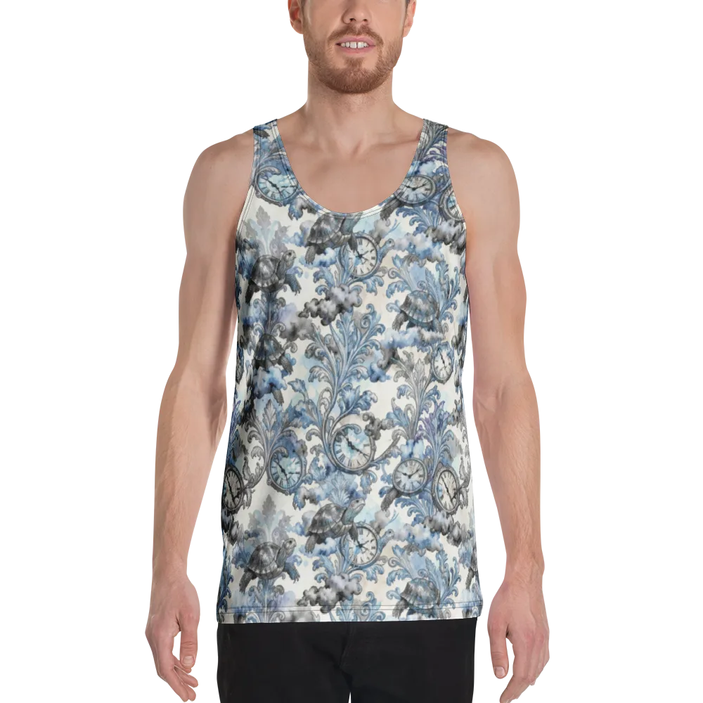 Tortoise Timepiece on Men's Tank Top — Front