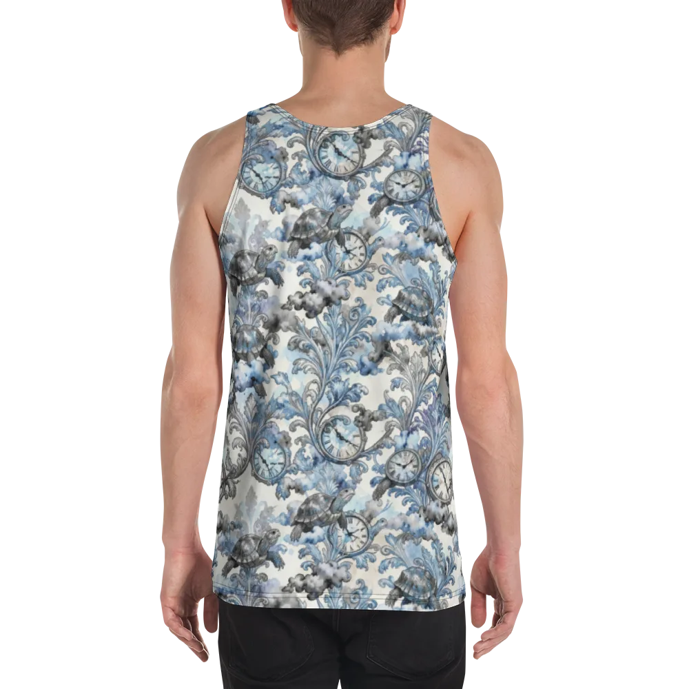 Tortoise Timepiece on Men's Tank Top — Back