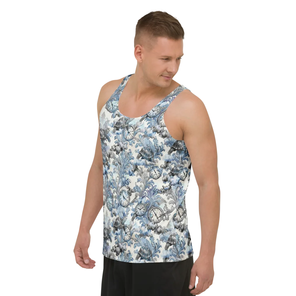 Tortoise Timepiece on Men's Tank Top — Left Front