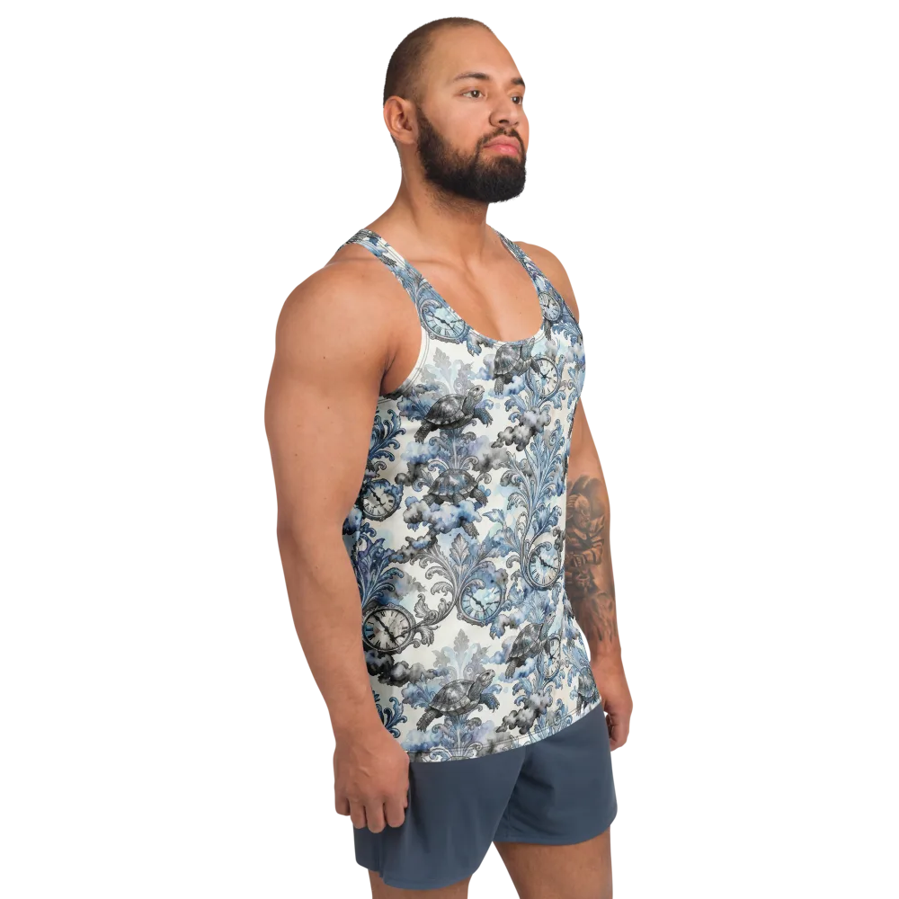 Tortoise Timepiece on Men's Tank Top — Right Front
