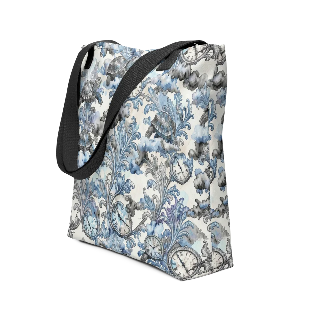 Tortoise Timepiece on Tote Bag — Front