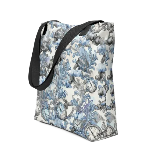 Tortoise Timepiece on a Tote Bag