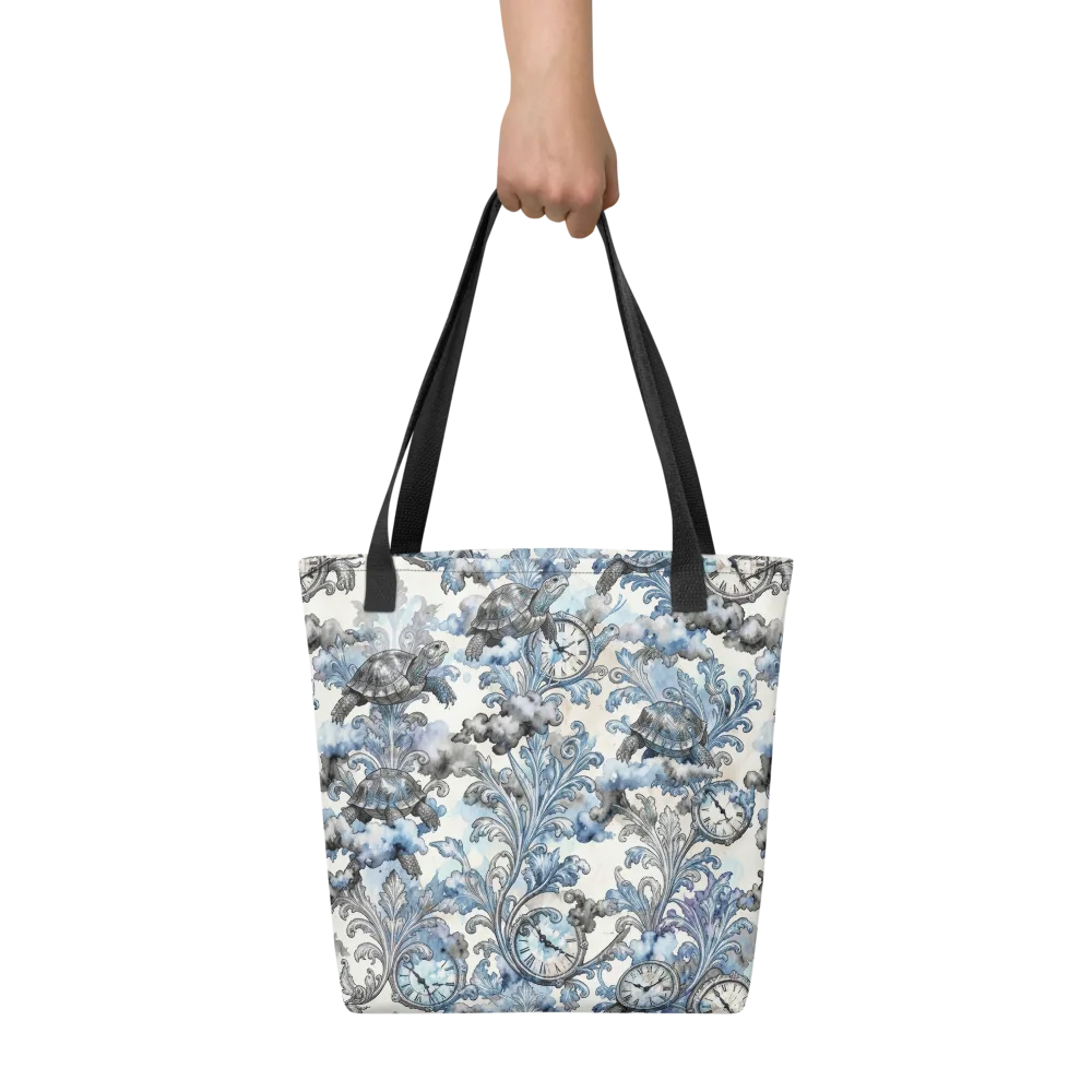 Tortoise Timepiece on Tote Bag — Front
