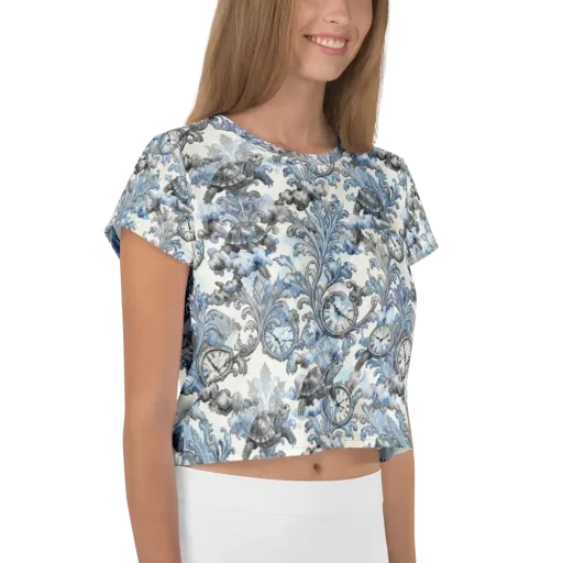 Tortoise Timepiece on a Crop Tee