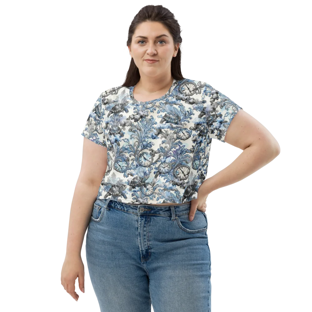 Tortoise Timepiece on Crop Tee — Front