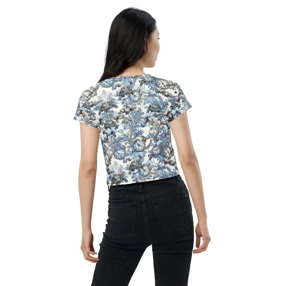 Tortoise Timepiece on Crop Tee — Back