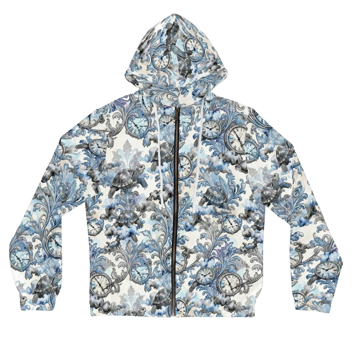 Tortoise Timepiece on Women's Full-Zip Hoodie — Front
