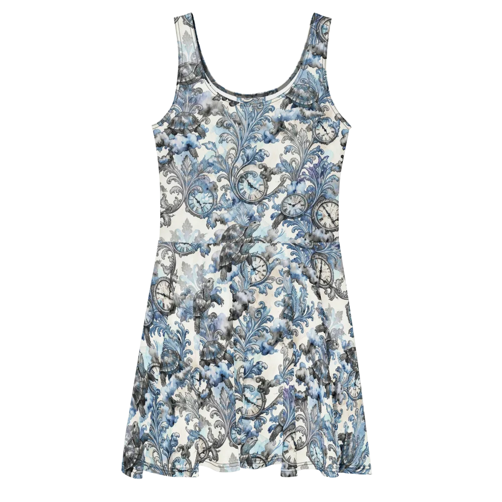 Tortoise Timepiece on Skater Dress — Front