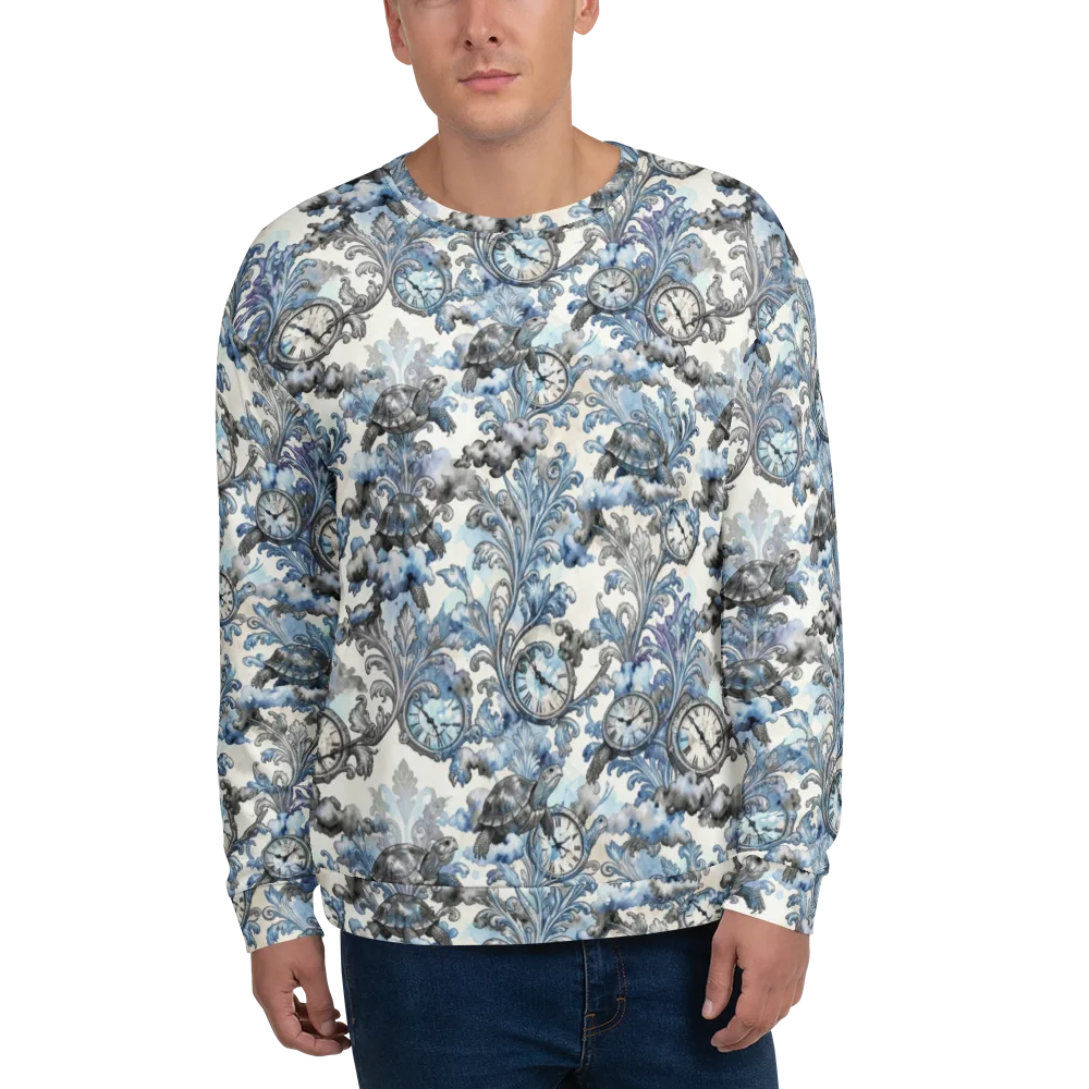 Tortoise Timepiece on Sweatshirt — Front