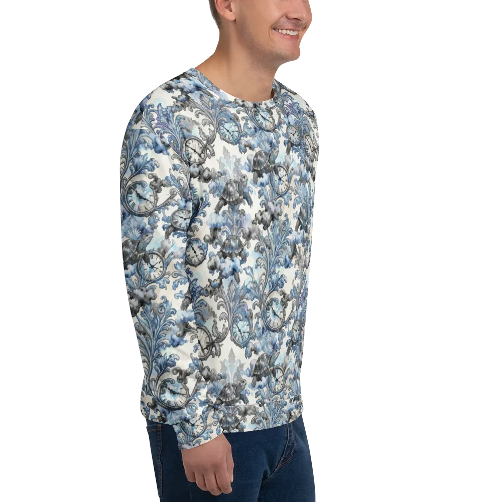 Tortoise Timepiece on Sweatshirt — Right Front