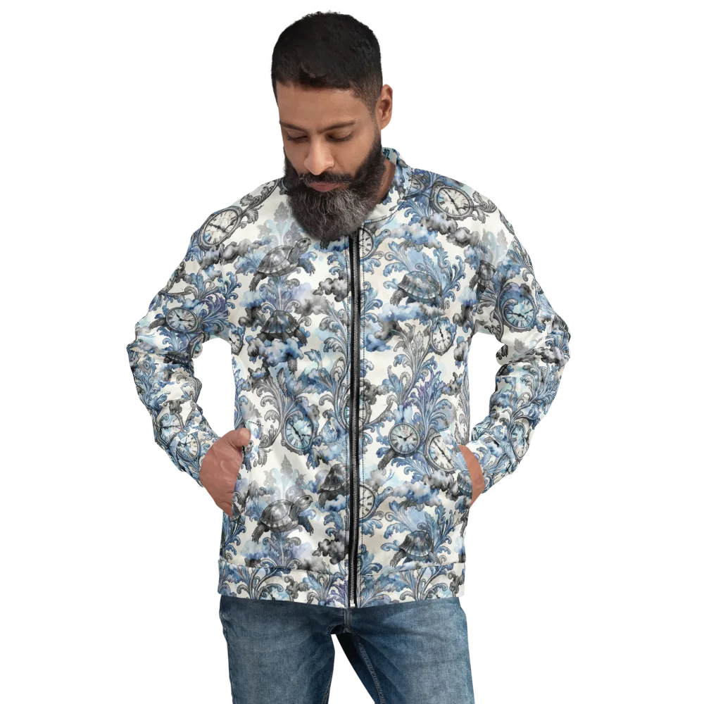 Tortoise Timepiece on Bomber Jacket — Front