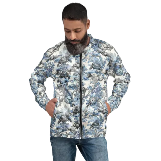 Tortoise Timepiece on a Bomber Jacket