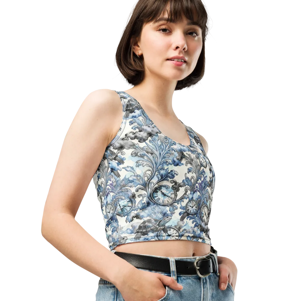 Tortoise Timepiece on Crop Top — Right Front