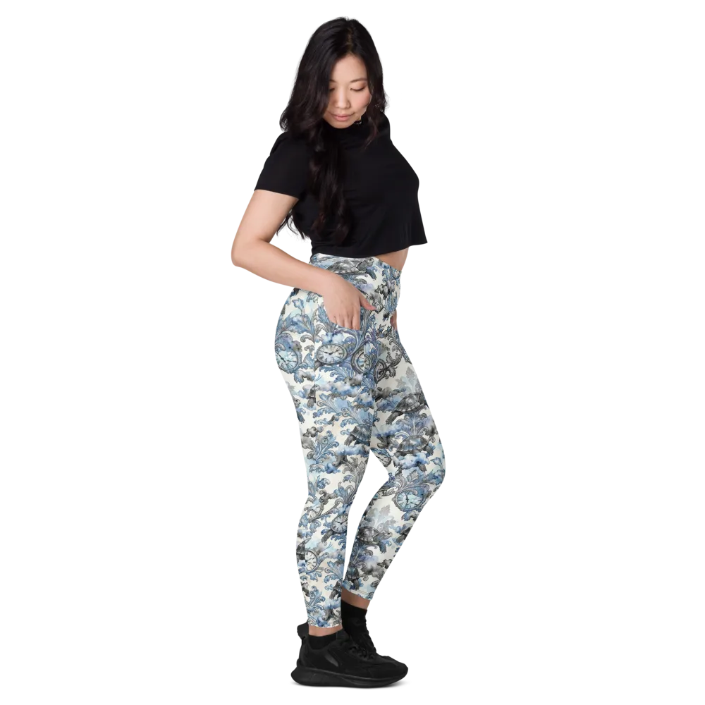 Tortoise Timepiece on Leggings with Pockets — Right