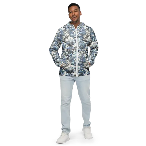 Tortoise Timepiece on a Men's Windbreaker