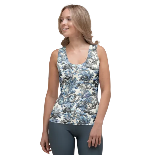 Tortoise Timepiece on a Women's Tank Top