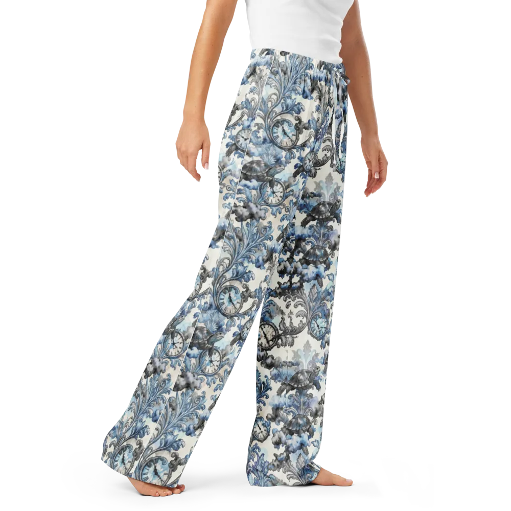 Tortoise Timepiece on Women's Pajama Pants — Right Front