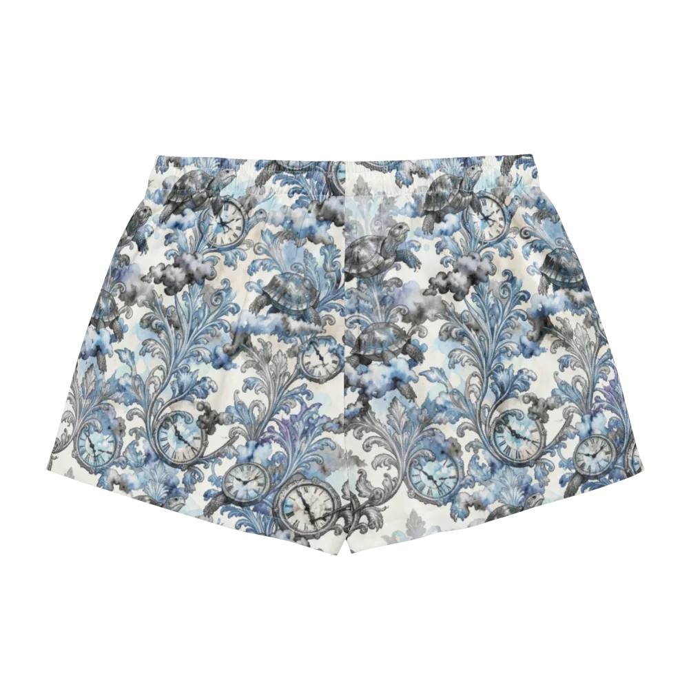 Tortoise Timepiece on Women's Pajama Shorts — Back