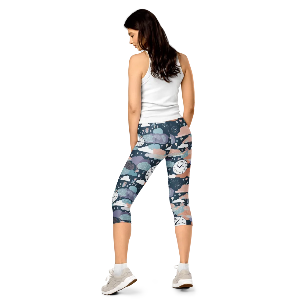 Dreamtime Almanac on Capri Leggings — Back