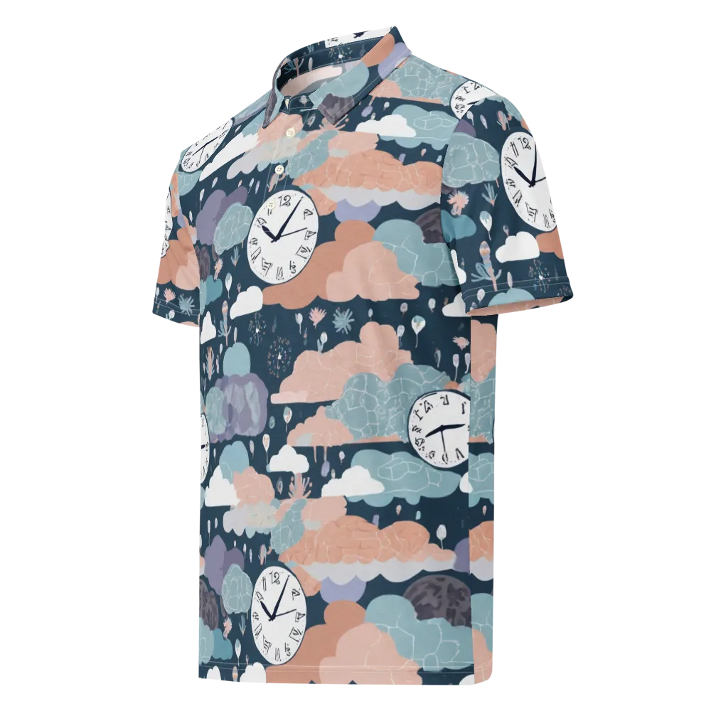 Dreamtime Almanac on Men's Slim Fit Polo Shirt — Left Front
