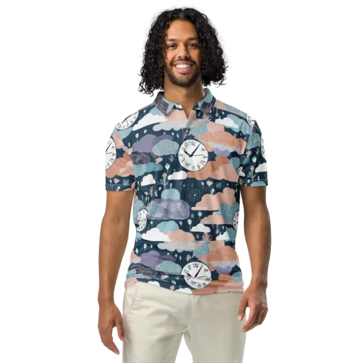 Dreamtime Almanac on a Men's Slim Fit Polo Shirt