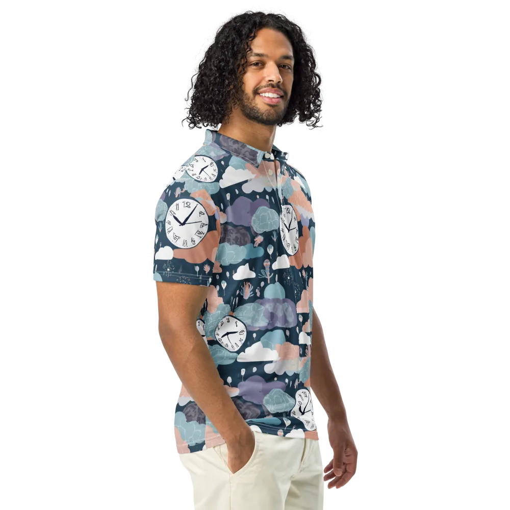 Dreamtime Almanac on Men's Slim Fit Polo Shirt — Right Front