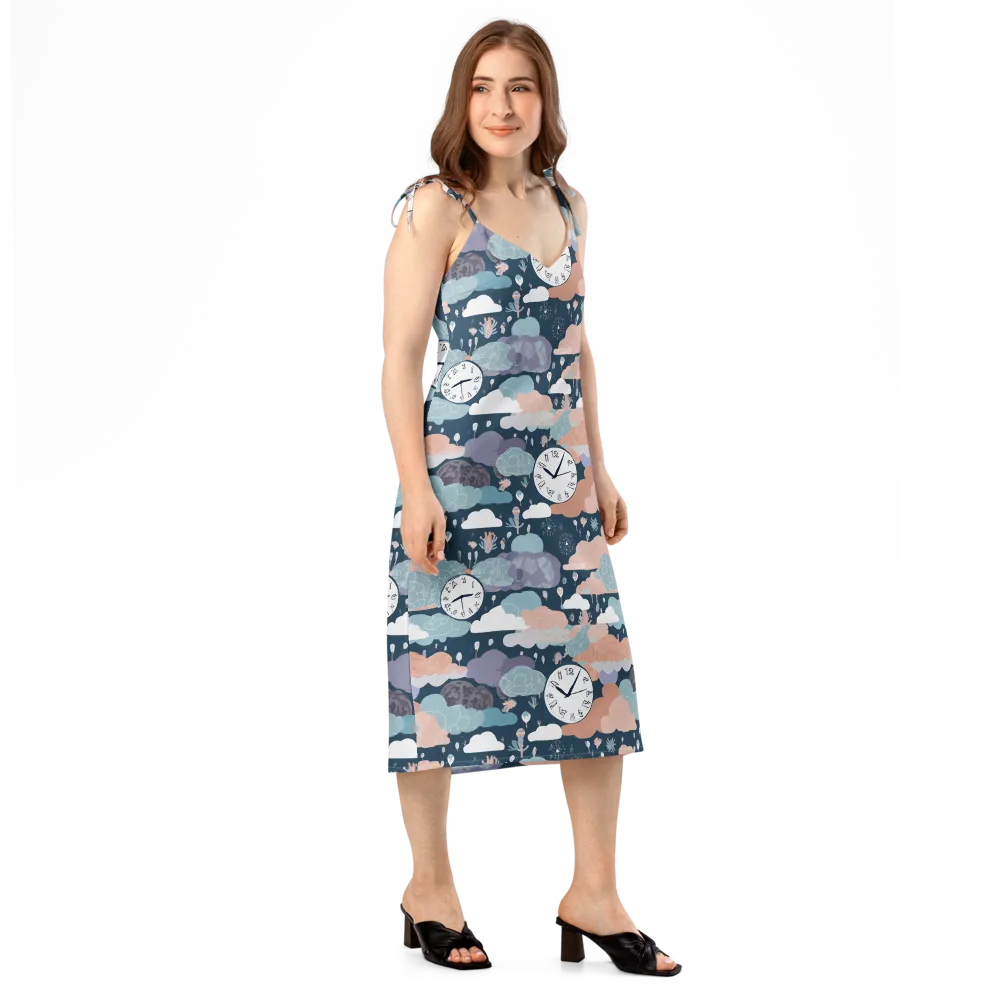 Dreamtime Almanac on Slip Dress — Right Front