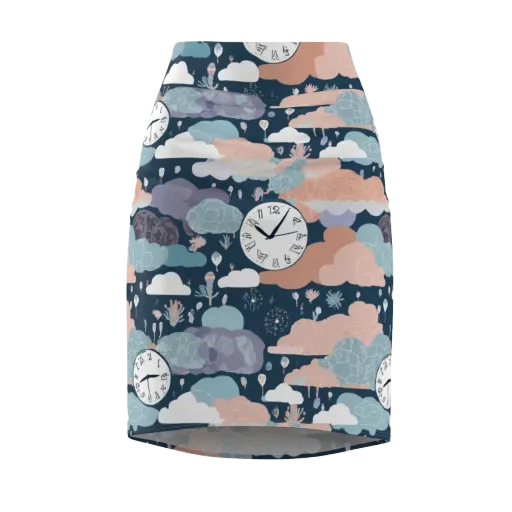 Dreamtime Almanac on a Pencil Skirt
