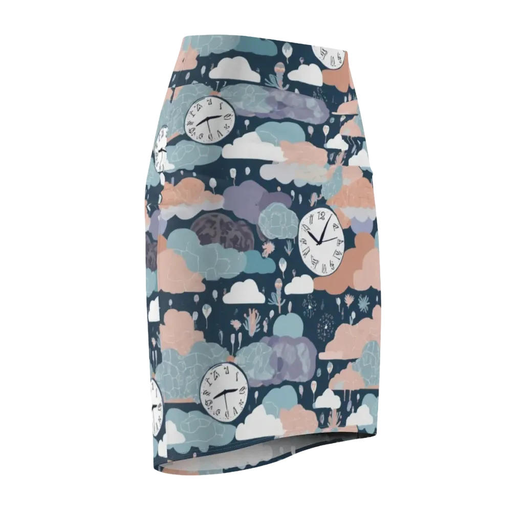 Dreamtime Almanac on Pencil Skirt — Front Side