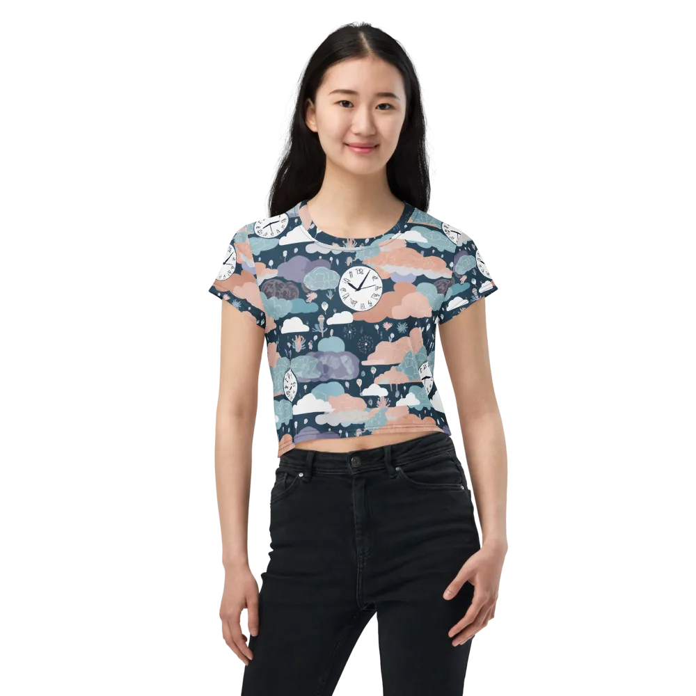 Dreamtime Almanac on Crop Tee — Front
