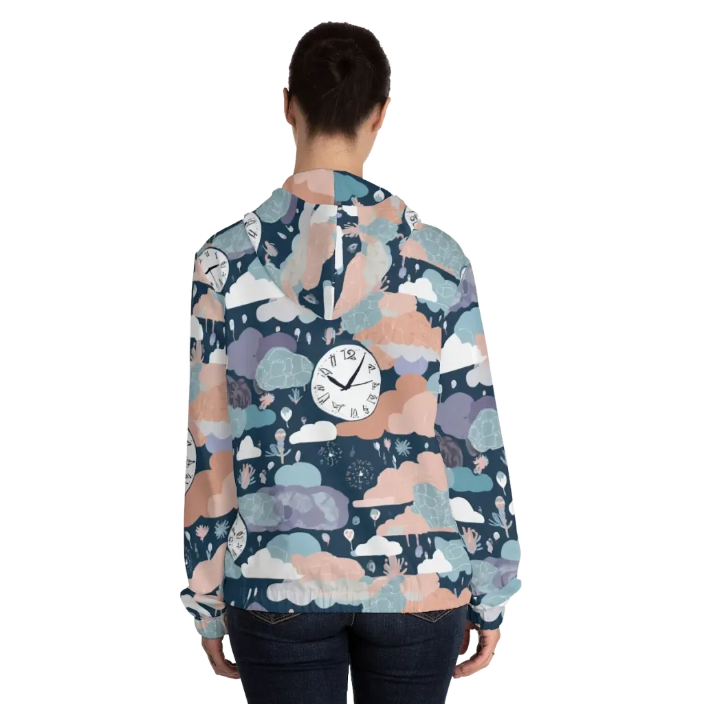 Dreamtime Almanac on Women's Full-Zip Hoodie — Back On Person