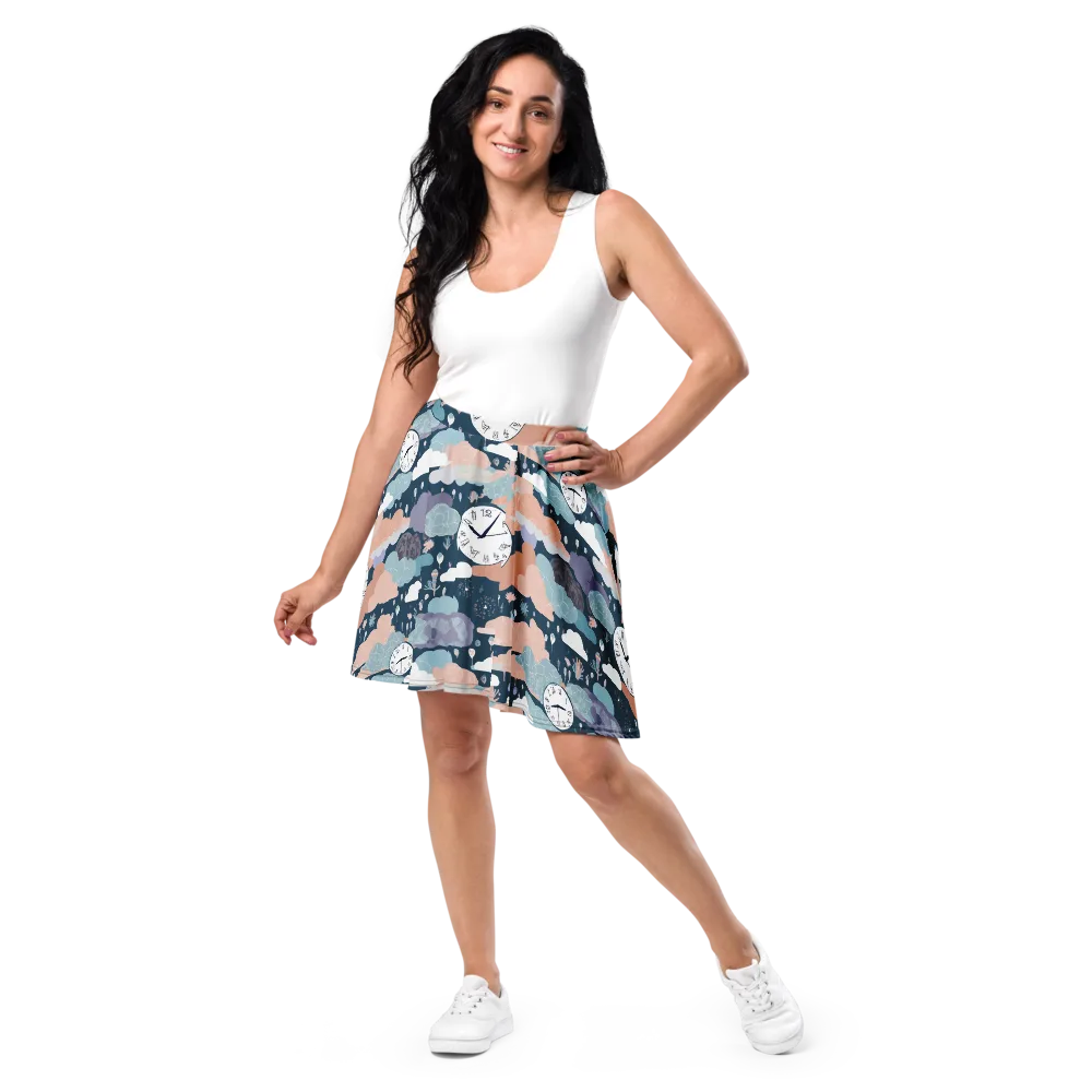 Dreamtime Almanac on Skater Skirt — Front
