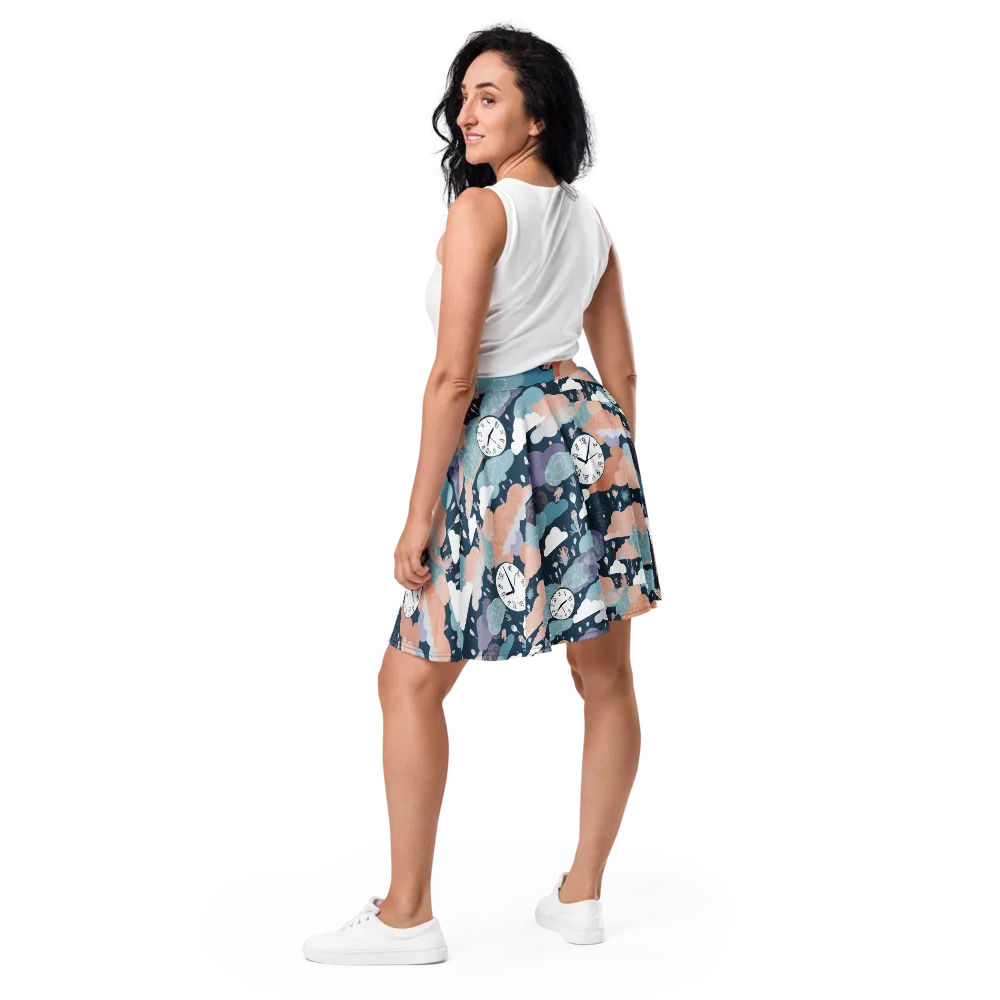 Dreamtime Almanac on Skater Skirt — Back