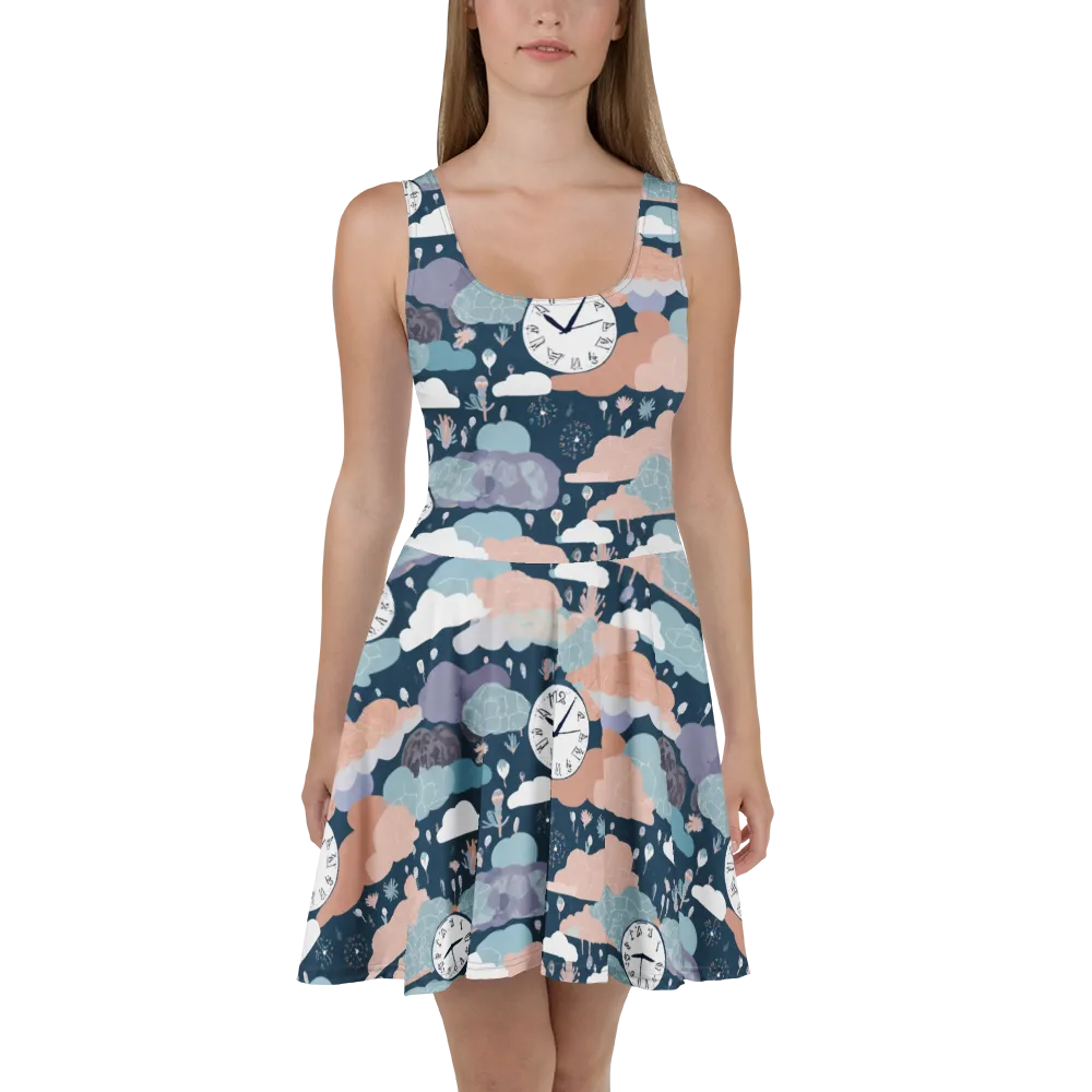 Dreamtime Almanac on Skater Dress — Front