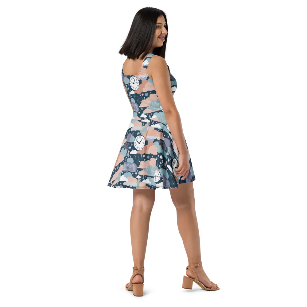 Dreamtime Almanac on Skater Dress — Right