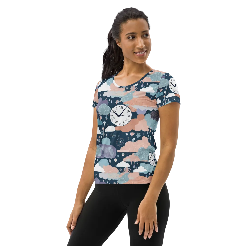Dreamtime Almanac on Women's Athletic T-Shirt — Left