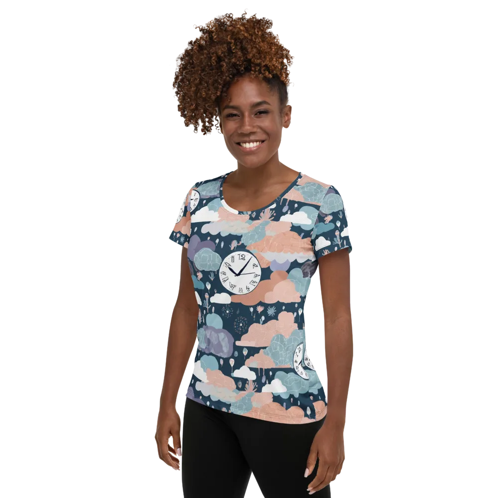 Dreamtime Almanac on Women's Athletic T-Shirt — Left