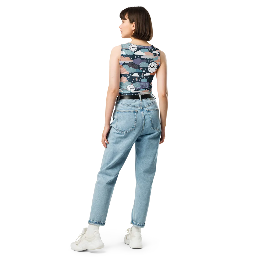 Dreamtime Almanac on Crop Top — Back