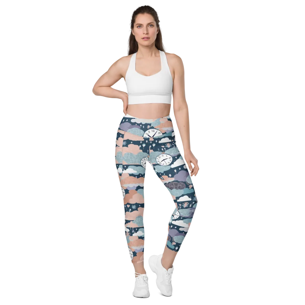 Dreamtime Almanac on Leggings with Pockets — Front