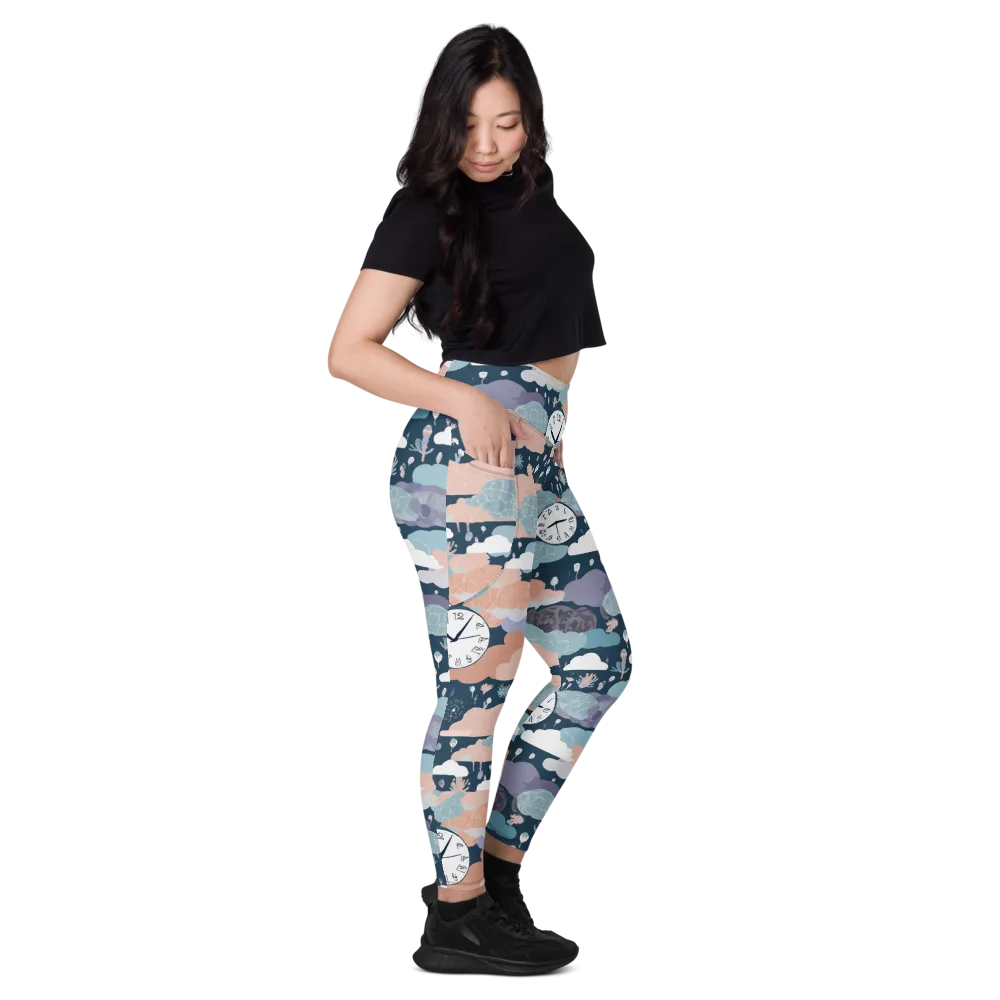Dreamtime Almanac on Leggings with Pockets — Right